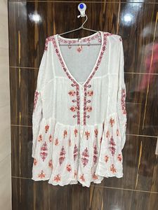 Embroidered Bohemian Tunic Top