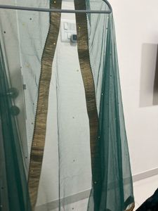 Dark Green &amp; Gold Ethnic Lehenga Set with Dupatta