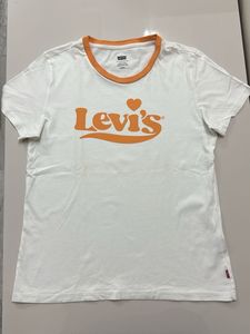 Levi's White Orange Ringer T-Shirt