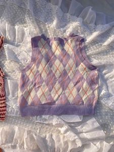 Argyle Knit Vest