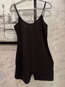 Sleek Black Camisole Romper