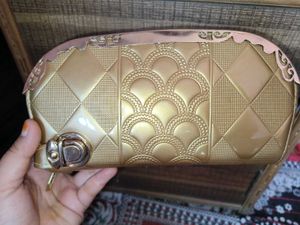 Golden Embellished Clutch Bag