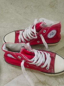 Red High-Top Sneakers