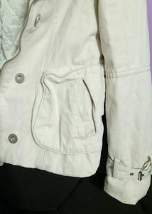 Cream Cropped Jacket