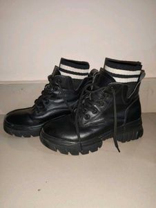 Stylish Black Combat Boots