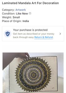 Hand Made Wall Hanging &amp; 2 Mandala Arts