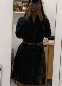 Classic Black Shirt Dress