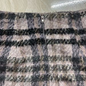 Plaid A-line Mini Skirt