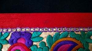 Red clutch purse