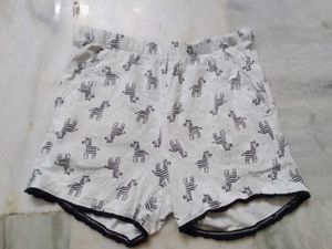 Cute Zebra Print Pajama Shorts size m