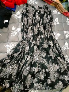 Floral Print georgette y2k vintage skirt