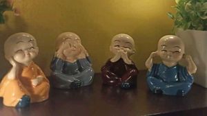 Little monk buddha set of 4