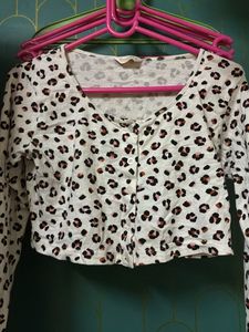 Leopard Print Cropped Top
