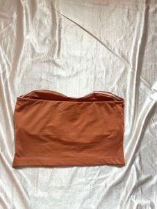 Orange Strapless Tube Top