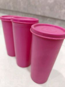 1 Set of 3 Pink Tumblers (350 ml)