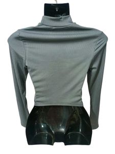 SHEIN Grey Turtleneck Cropped Top S/M Excellent