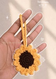Crochet Sunflower Bag Charms🌻