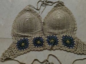 Boho Crochet Halter Crop Top