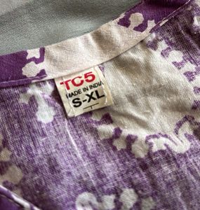 Purple Printed Body-Fit Top