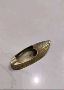 Vintage Brass Shoe Ashtray