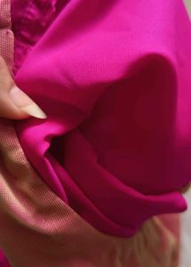 Pink Silk and net Blouse + navy blue blous
