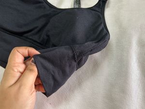 Black Criss-Cross Sports Bra