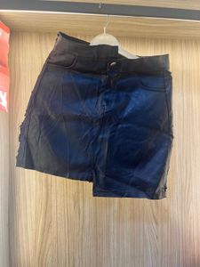 Black Faux Leather Mini Skirt