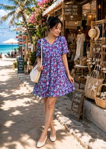 Chic Floral Print Midi Dress
