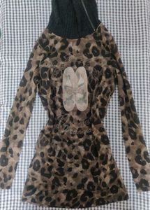 leopard print designer top