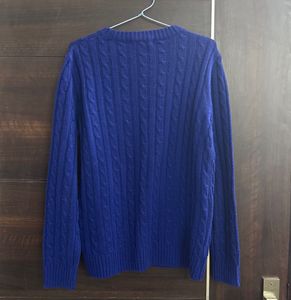 JEME Blue Cable Knit Sweater