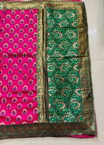 Beautiful Pink Banarasi Silk Saree