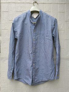 New with tag Korean Chic Striped Button-Up Shirt