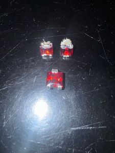 red stud earrings and pendant set