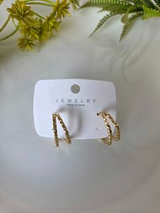 Stylish Gold Hoop Earrings