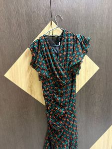 Stylish Printed Ruched Dress