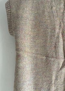 Beige Unisex Half Sleeve Sweater