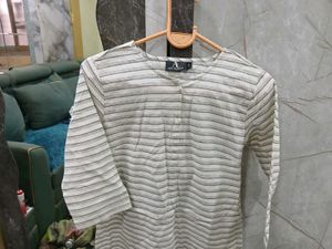 Striped Linen Kurta Dress