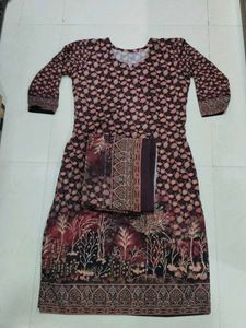 Printed Kurta Set with Dupatta