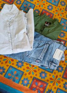 Men's Casual Kurta and Jeans Set