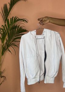 Cream Relaxed Fit Hoodie