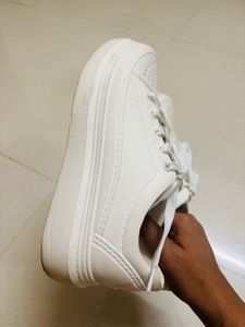 Classic White Lace-Up Sneakers