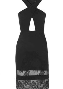 Chic Black Halter Neck Dress