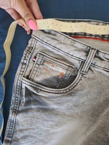 Vintage Racing Denim Jeans Grey Men
