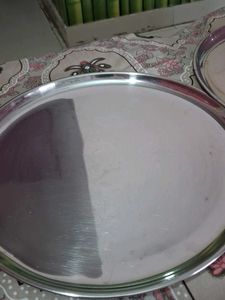 Stainless Steel Dinner Plates 2pc
