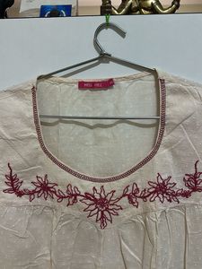 Embroidered Pink Top
