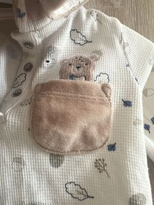 Cute Bear Print Baby Bodysuit