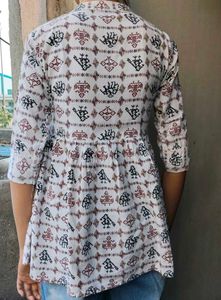 Boho Print Cotton Kurta Top