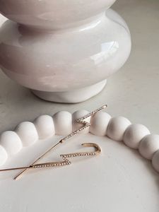 Sparkling Safety Pin Earrings