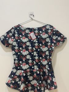 Chic Floral Peplum Top