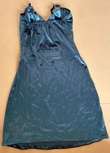Stylish Blue Mini Dress velvet